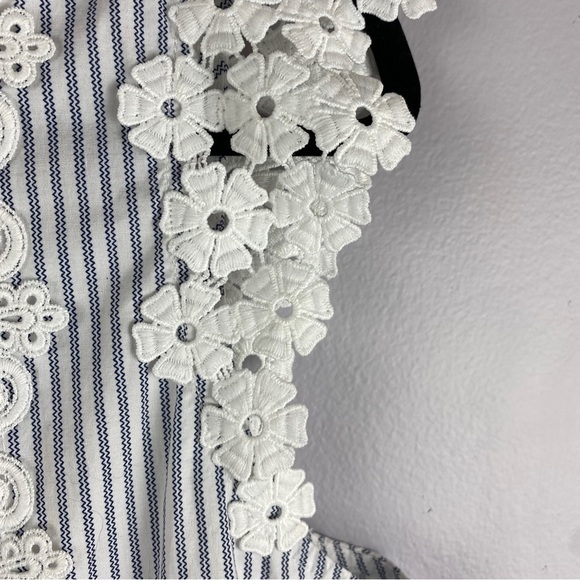 MAISON Cinqcent floral cap-sleeve peplum cotton blouse - Picture 6 of 12